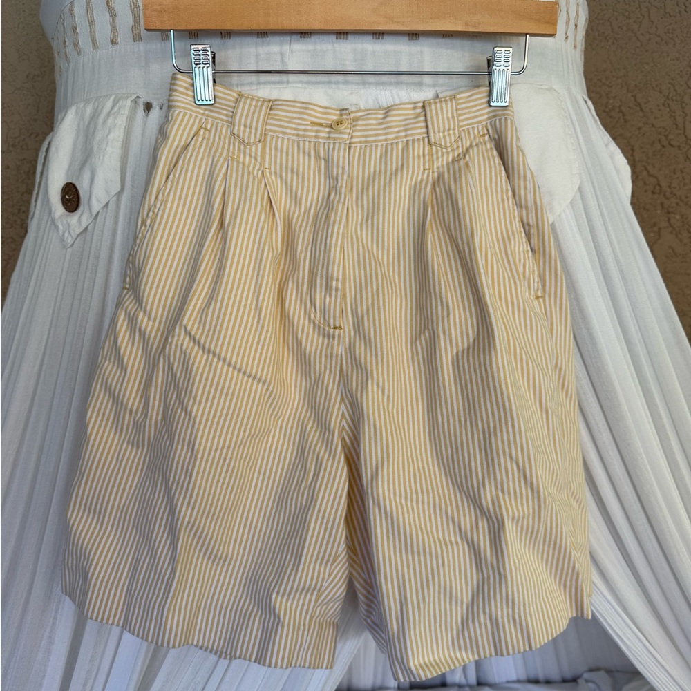 Izod Women's Yellow Striped Shorts